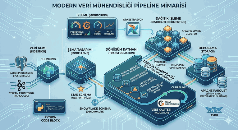 Modern Veri Mühendisliği: Ölçeklenebilir Pipeline Mimarileri ve Analitik Dönüşüm Stratejileri