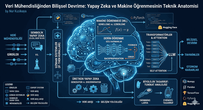 Veri Mühendisliğinden Bilişsel Devrime Yapay Zeka ve Makine Öğrenmesinin Teknik Anatomisi