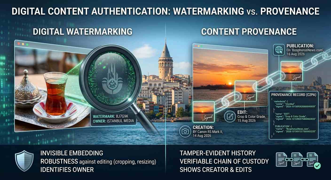 Yapay Zekâ İçerik İmzaları: SynthID, C2PA, AudioSeal ve Köken Doğrulama Ekosistemi