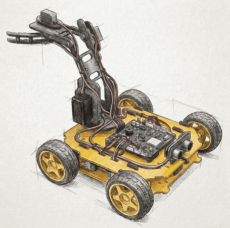 Nur-o-link: Uzaktan Kontrollü Robotik Kol ve Araç Sistemi