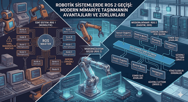 Robotik Sistemlerin Evrimi ve ROS 2 Ekosistemine Modern Geçiş Stratejileri
