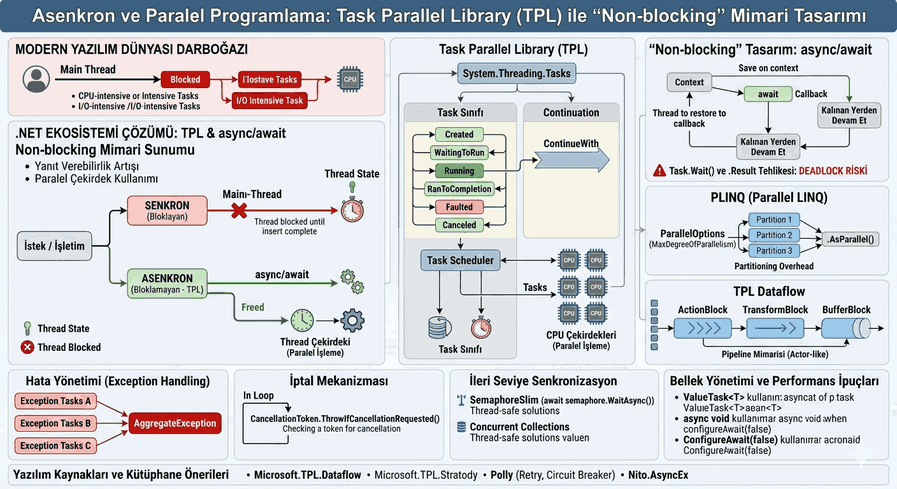 Asenkron ve Paralel Programlama: Task Parallel Library (TPL) ile "Non-blocking" Mimari Tasarımı