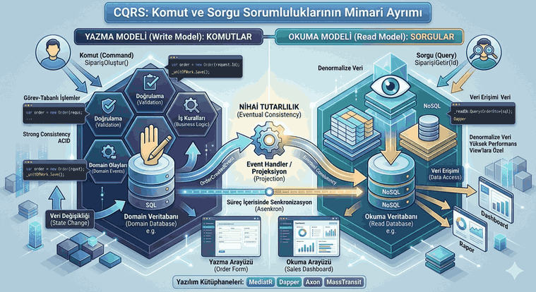 CQRS: Yazma ve Okuma Operasyonlarını Mimari Olarak Ayırmak