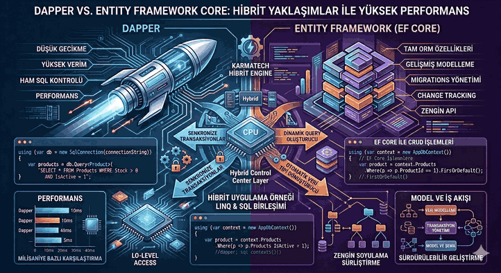 Dapper vs. Entity Framework: Yüksek Performanslı Operasyonlar İçin Hibrit Yaklaşımlar