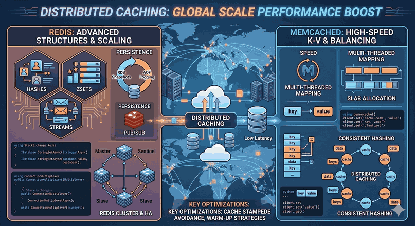 Distributed Caching: Redis ve Memcached ile Küresel Ölçekte Performans Artışı