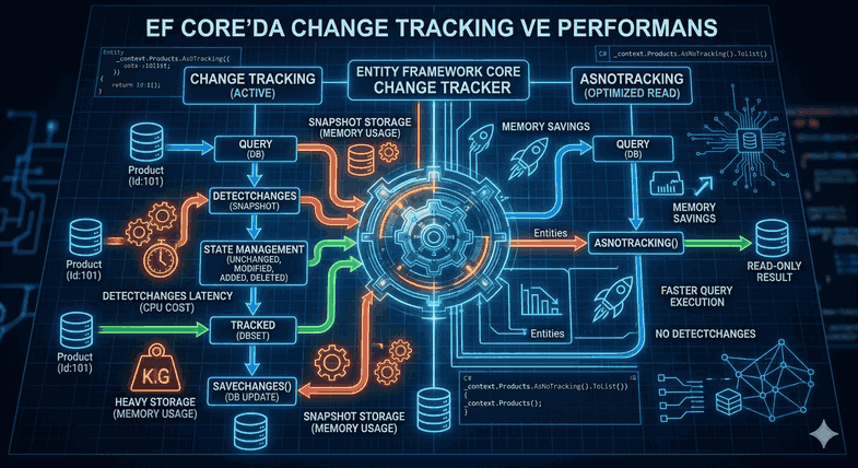 EF Core’da Change Tracking ve Performans: State Yönetimi ve "AsNoTracking" Senaryoları