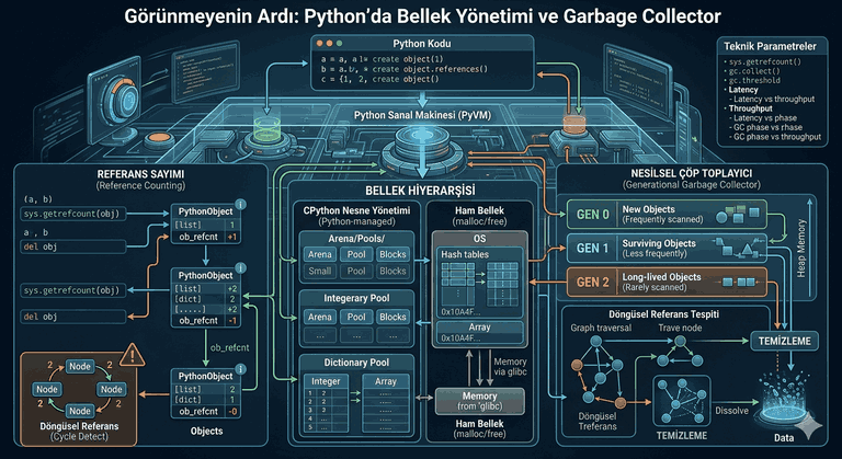 Görünmeyenin Ardı: Python'da Bellek Yönetimi ve Garbage Collector Mekanizmaları