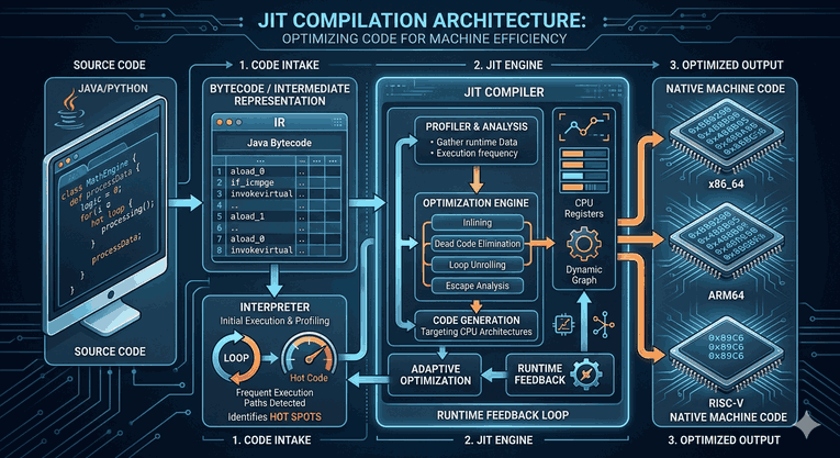 JIT (Just-In-Time) Kompilasyon Süreci: Kodun Makine Dilinde Optimize Edilmesi