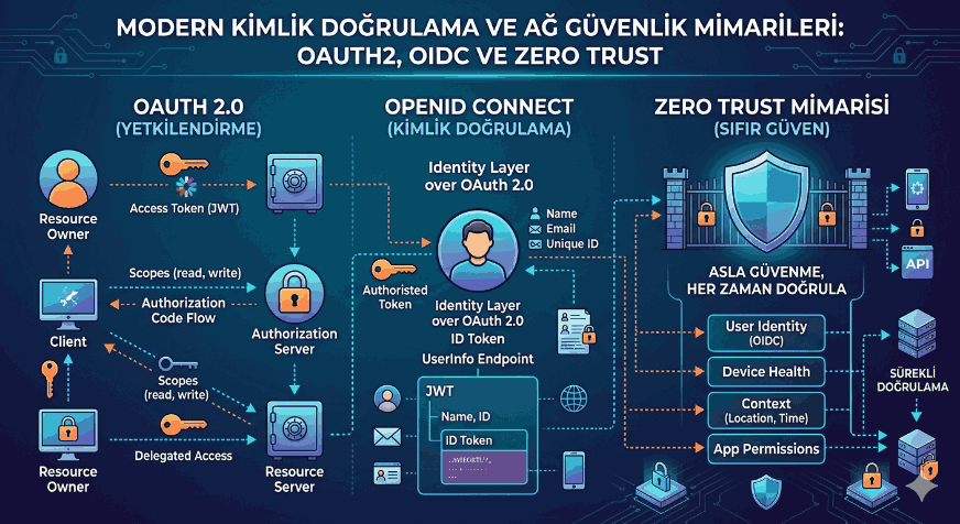 OAuth2, OpenID Connect ve Zero Trust: Modern Kimlik Doğrulama ve Ağ Güvenlik Mimarileri