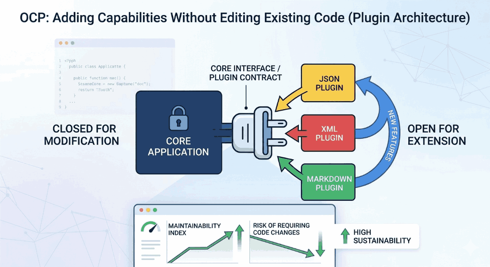Open-Closed Prensibi: Mevcut Koda Dokunmadan Yeni Yetenek Kazandırmak (Plugin Mimarisi)
