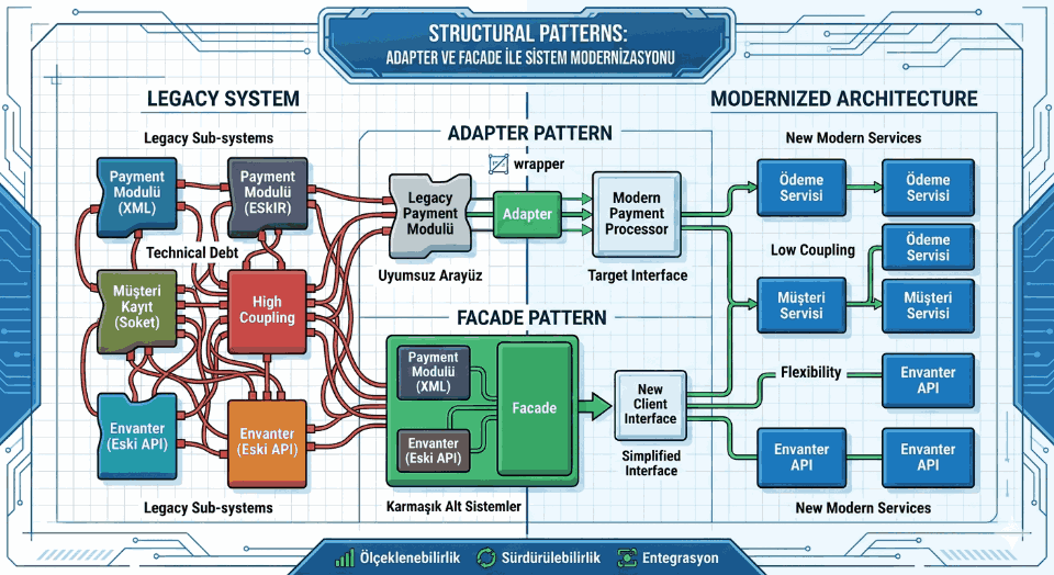 Structural Patterns: Adapter ve Facade ile Sistem Modernizasyonu